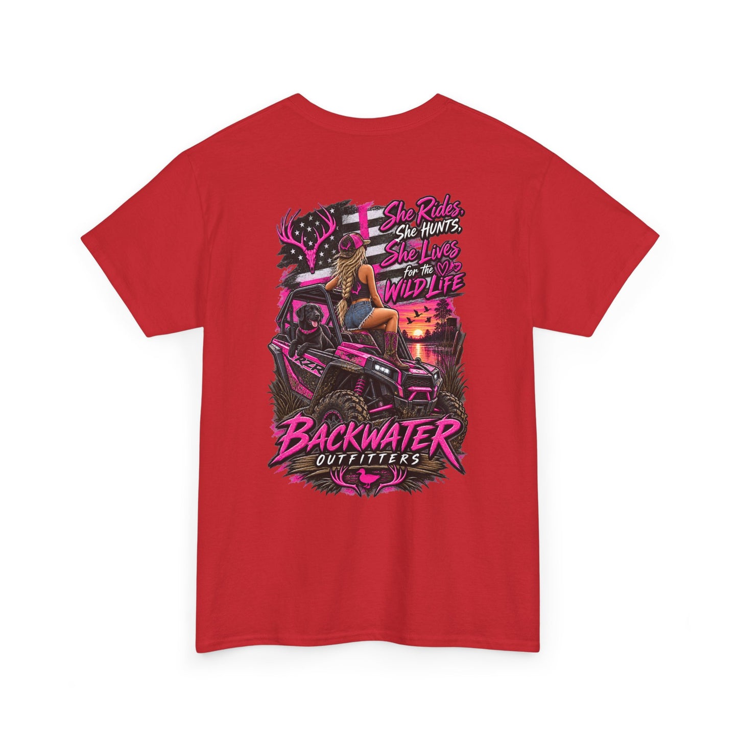 Backwater Bayou Graphic Tee — "Backwater Buttwhips" Outdoor Fishing & Hunting Shirt