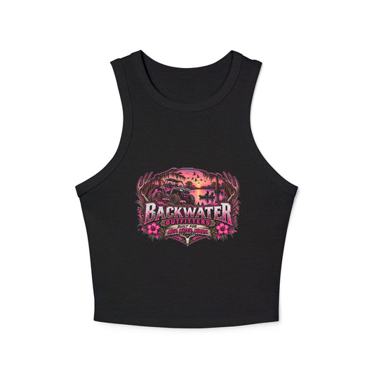Backwater Hooked Tank Top — Women's Fishing Racerback Graphic