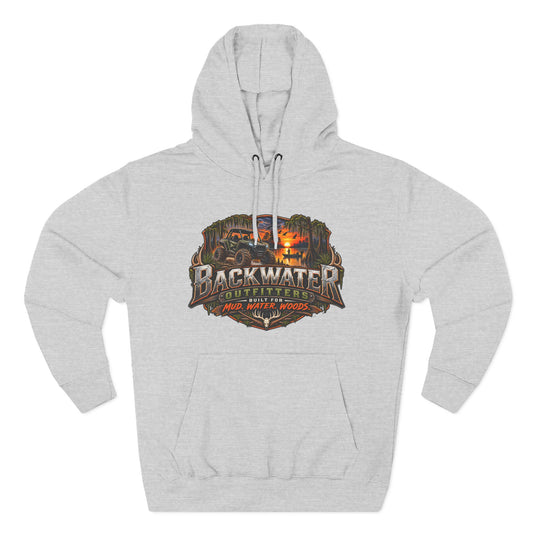 Backwater Outfitters Fishing Hoodie — "Master Baiter" Graphic Pullover