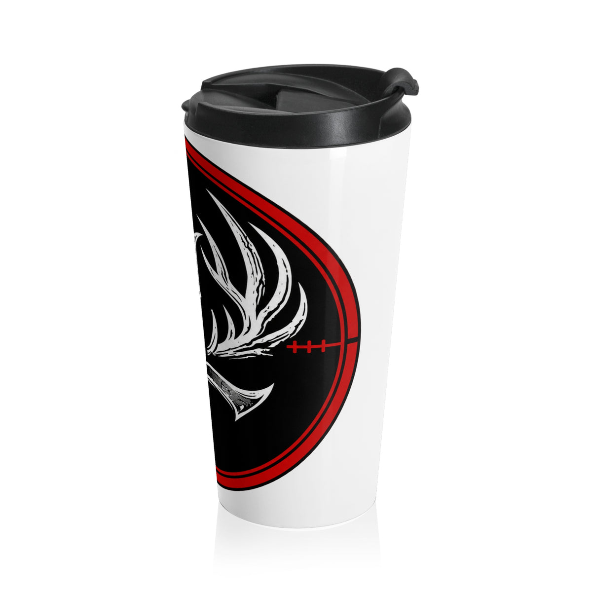 Hunting Antler Monogram Stainless Steel Travel Mug Printify