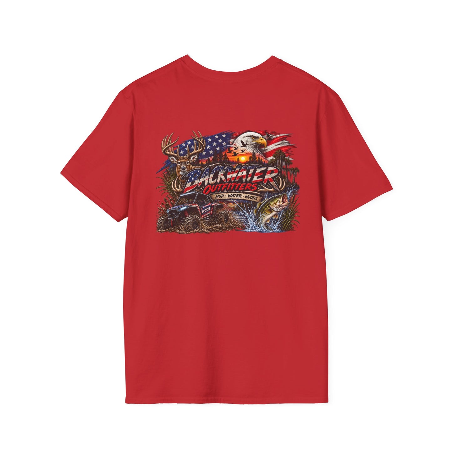 Pickup Truck American Flag T-Shirt — Badwater Offroad Graphic Tee