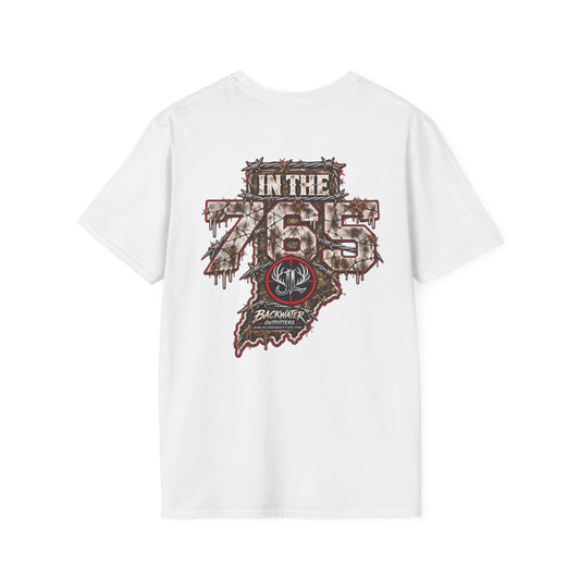 James Luker in the 765 t shirt by Backwater Graphic T-Shirt Printify