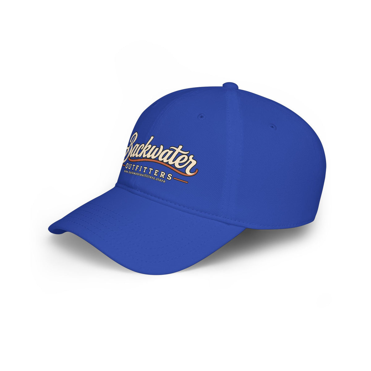 Backwater Outfitters Low Profile Baseball Cap – Retro Script Outdoor Hat