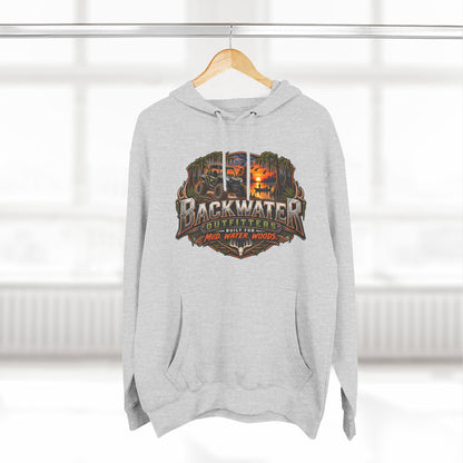Backwater Outfitters Hoodie — Ride It, Hunt It, Fish It Graphic Pullover