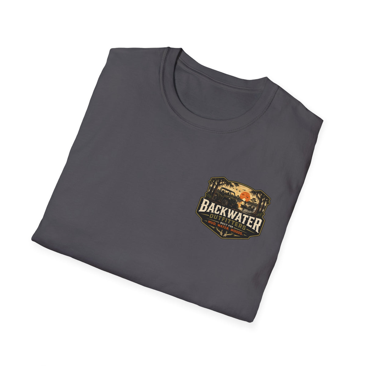Backwater Outfitters Buggy T-Shirt — Vintage Sunset Fishing & Outdoors Tee