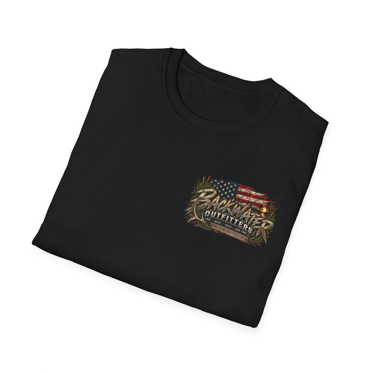 Backwater Outfitters Outdoor Fishing Graphic T-Shirt