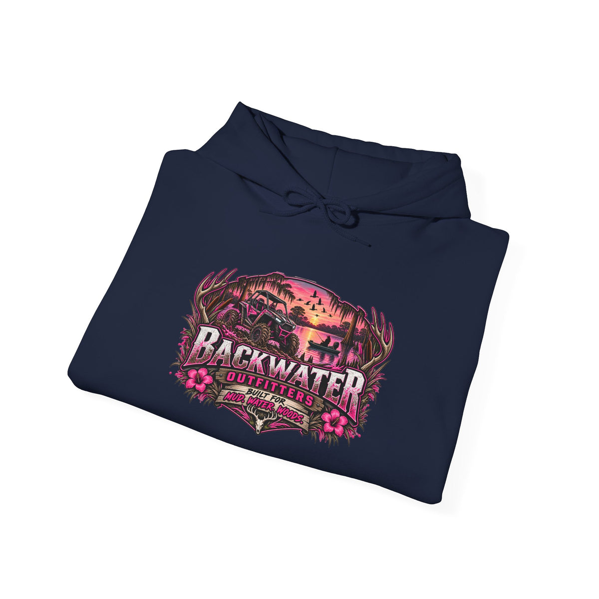 Backwater 'Wild At Heart' Hoodie – Outdoors Adventure Pullover Printify