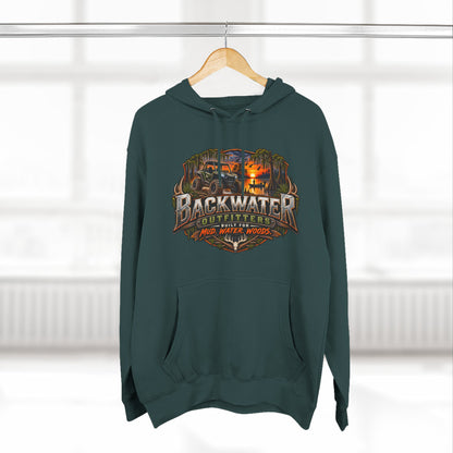 Backwater Outfitters Hoodie — Ride It, Hunt It, Fish It Graphic Pullover