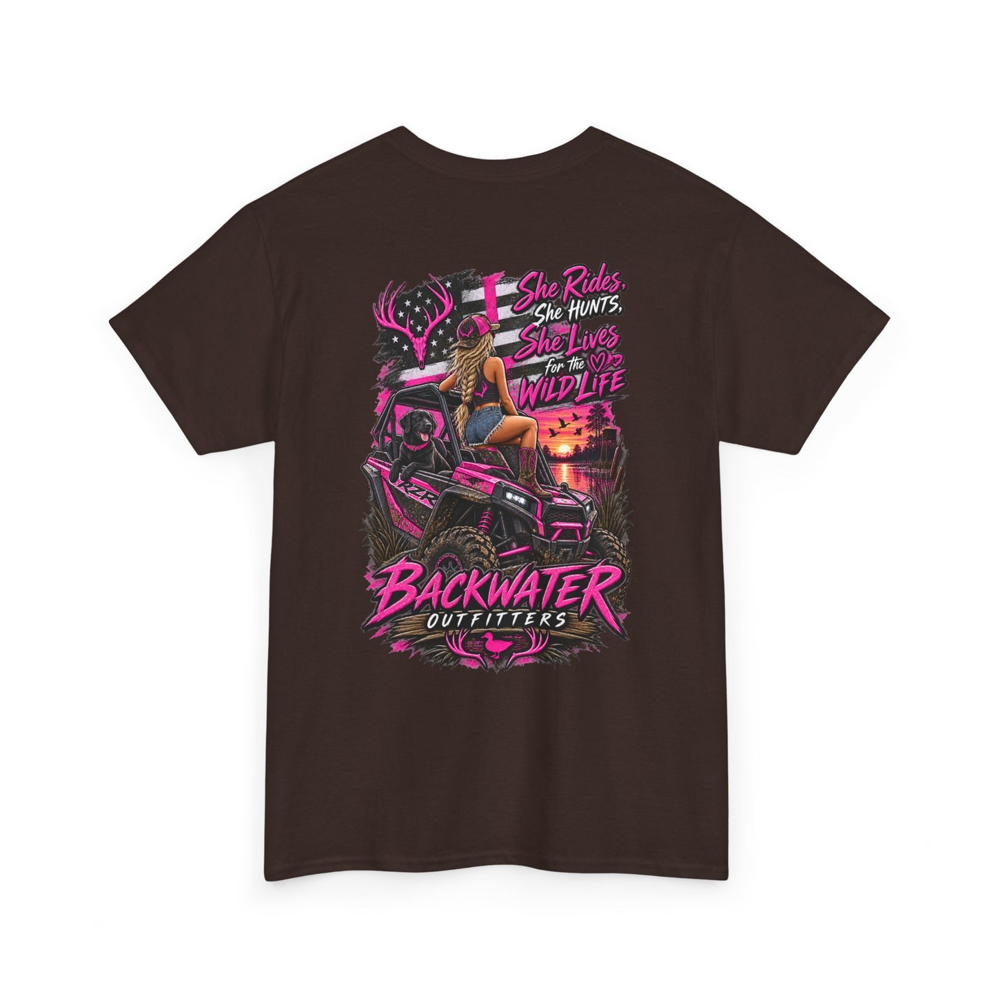Backwater Bayou Graphic Tee — "Backwater Buttwhips" Outdoor Fishing & Hunting Shirt