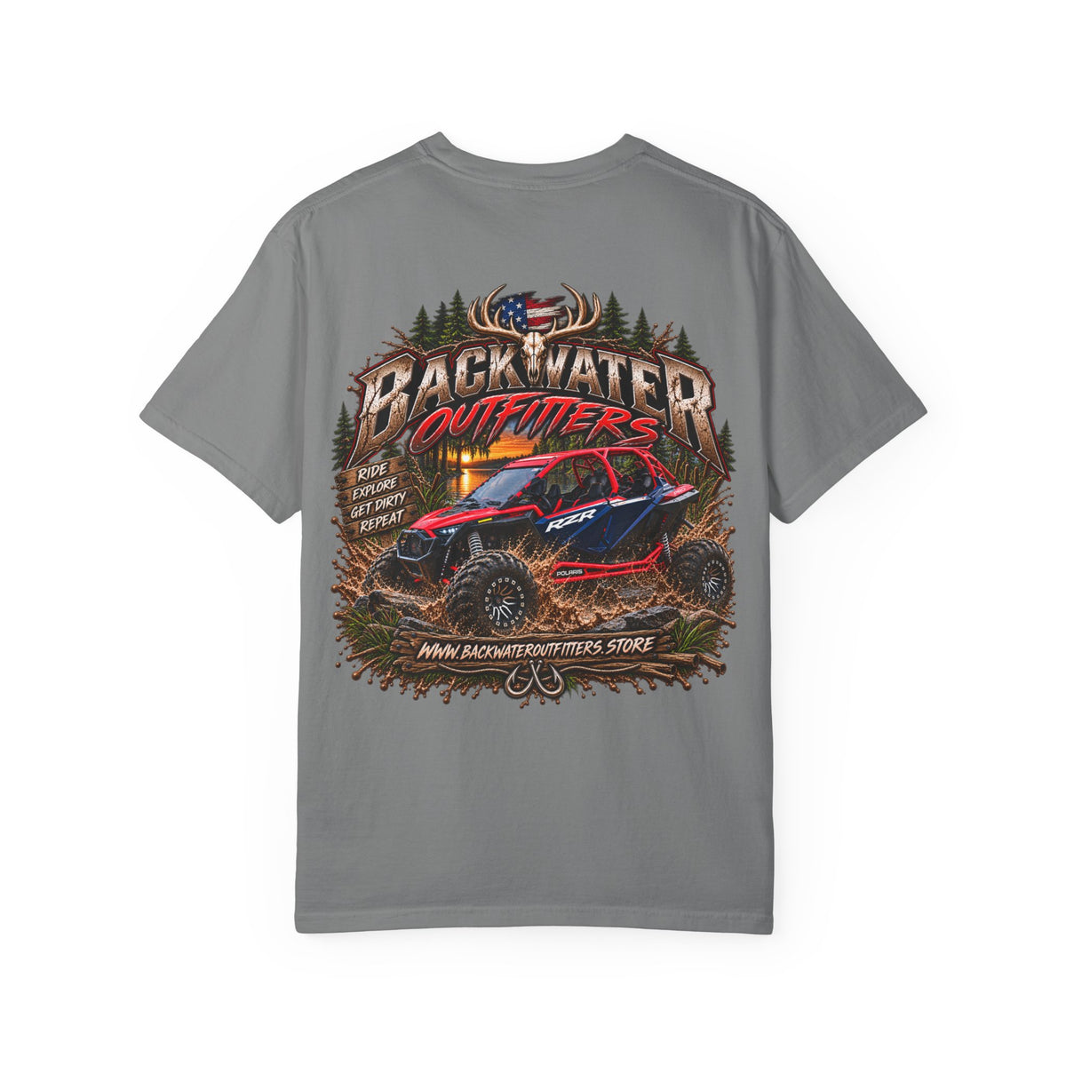 Off-Road UTV Graphic T-Shirt — "Backwater Outfitters" Adventure Tee