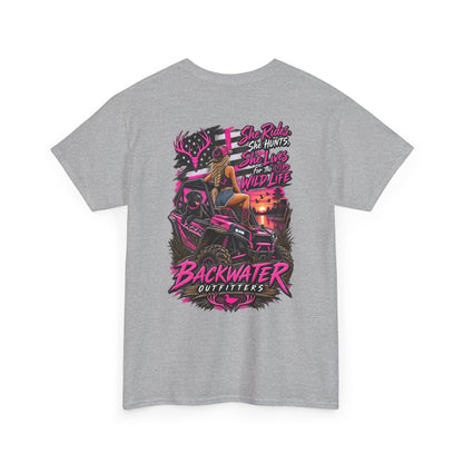 Backwater Bayou Graphic Tee — "Backwater Buttwhips" Outdoor Fishing & Hunting Shirt