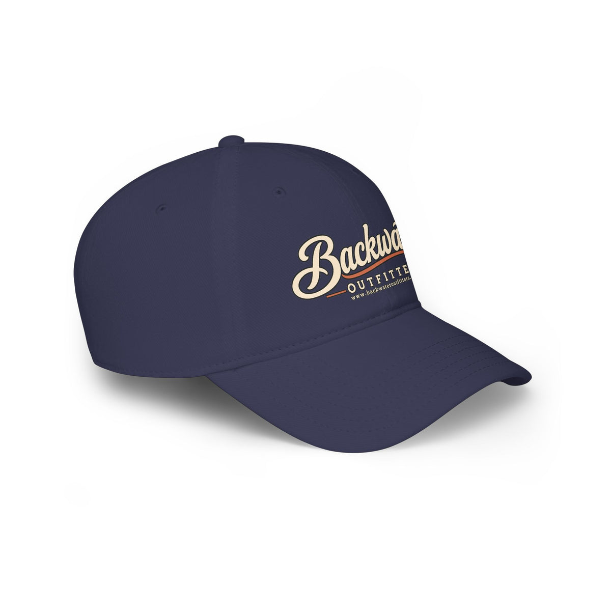 Backwater Outfitters Low Profile Baseball Cap – Retro Script Outdoor Hat