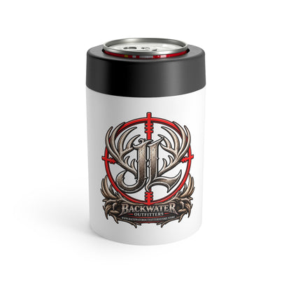 James Luker Antler Skull Can Cooler - Rustic Hunting Beverage Holder Printify