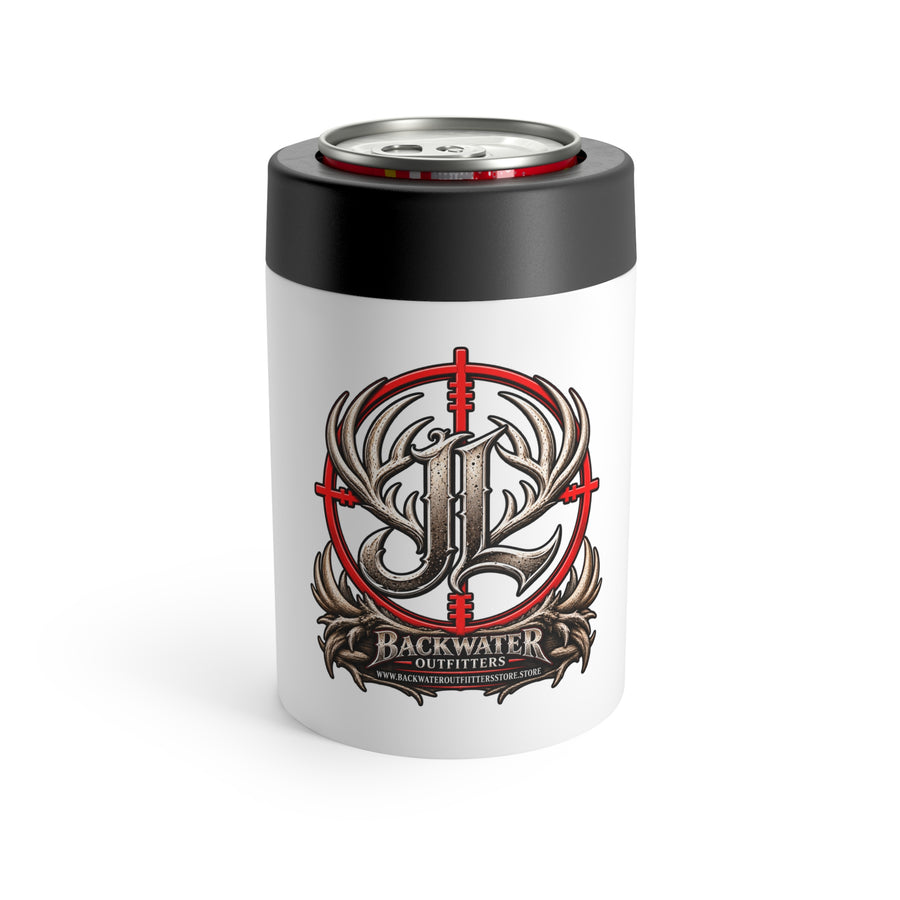 James Luker Antler Skull Can Cooler - Rustic Hunting Beverage Holder Printify