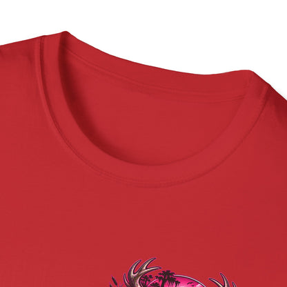 Women T-Shirt — "Backwater & Bad Decisions" Graphic Tee (Pink Palm Beach Vibes) Printify