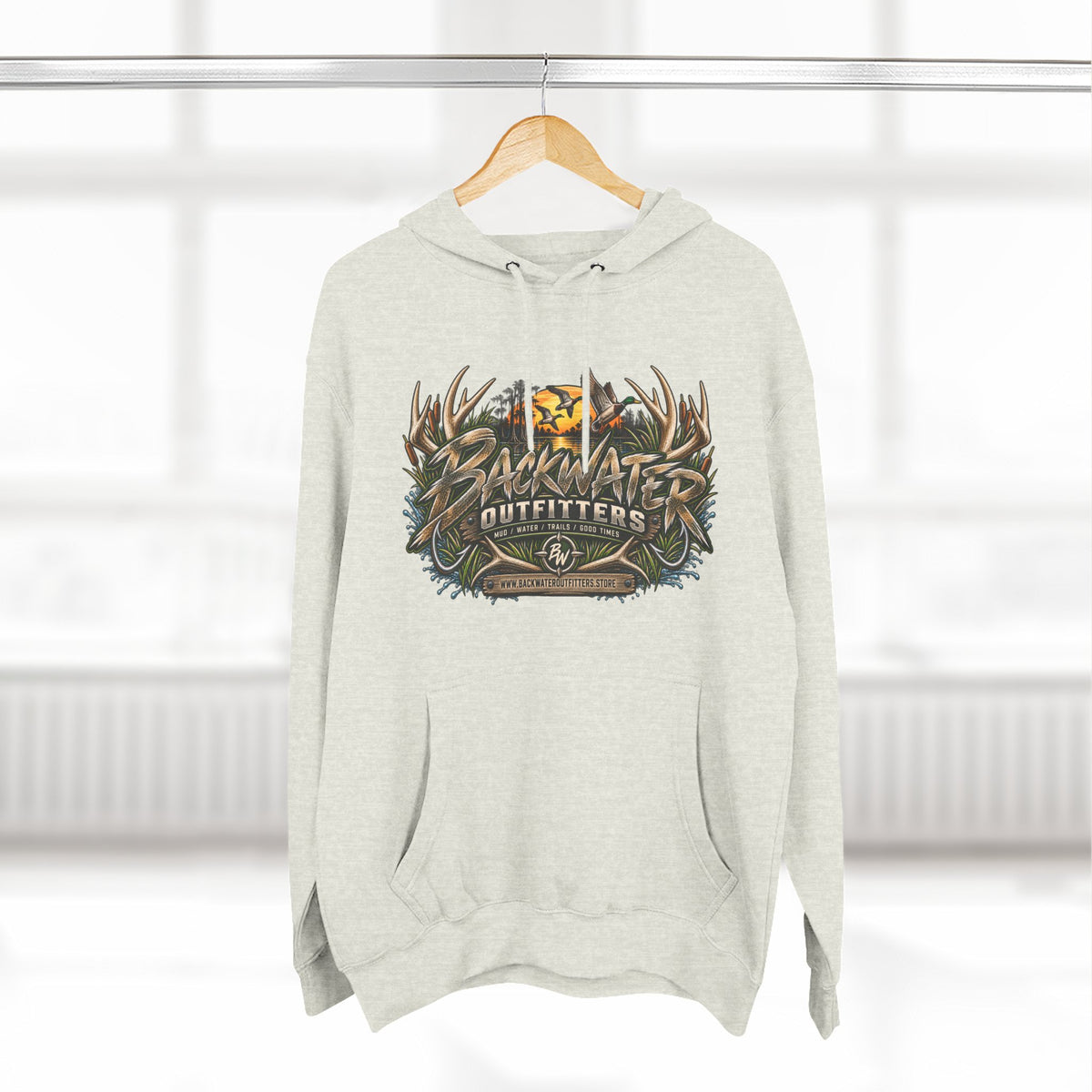Backwater Outfitters Hoodie — Off‑Road Adventure Fleece Pullover