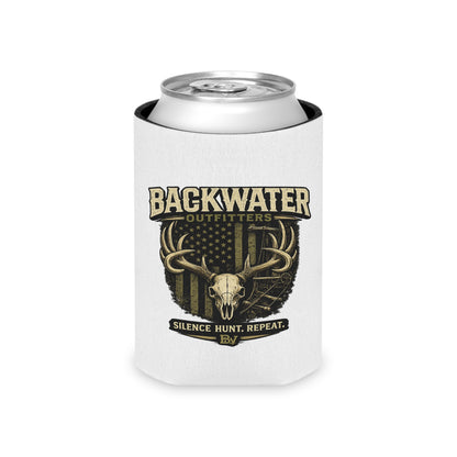 Backwater Outfitters Can Cooler – 'Silence. Hunt. Repeat.' Hunting Drink Koozie