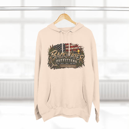 Backwater Outfitters Off-Road Hoodie – American Flag & UTV Graphic Fleece Printify