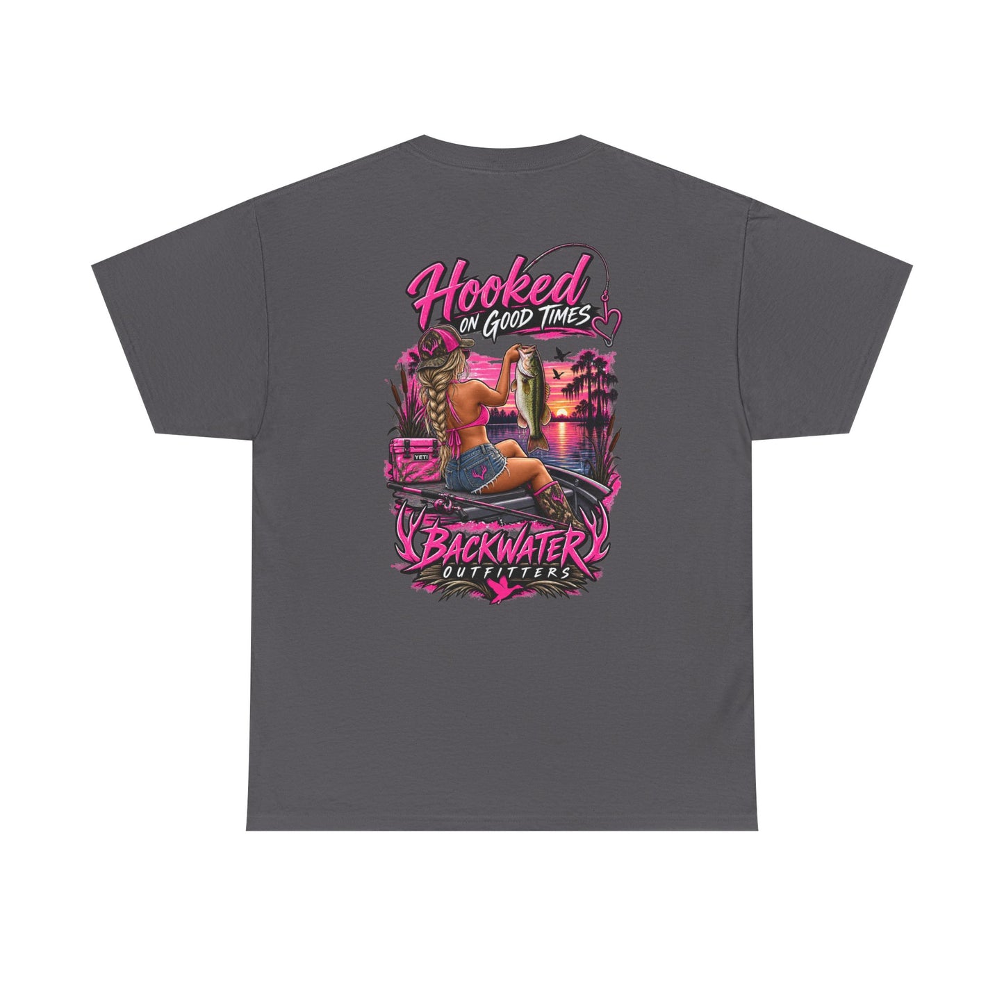 Backwater Outfitters "Hooked on Good Times" Graphic Tee