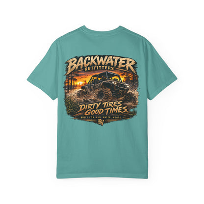 Backwater Outfitters "Dirty Tires, Good Times" T-Shirt