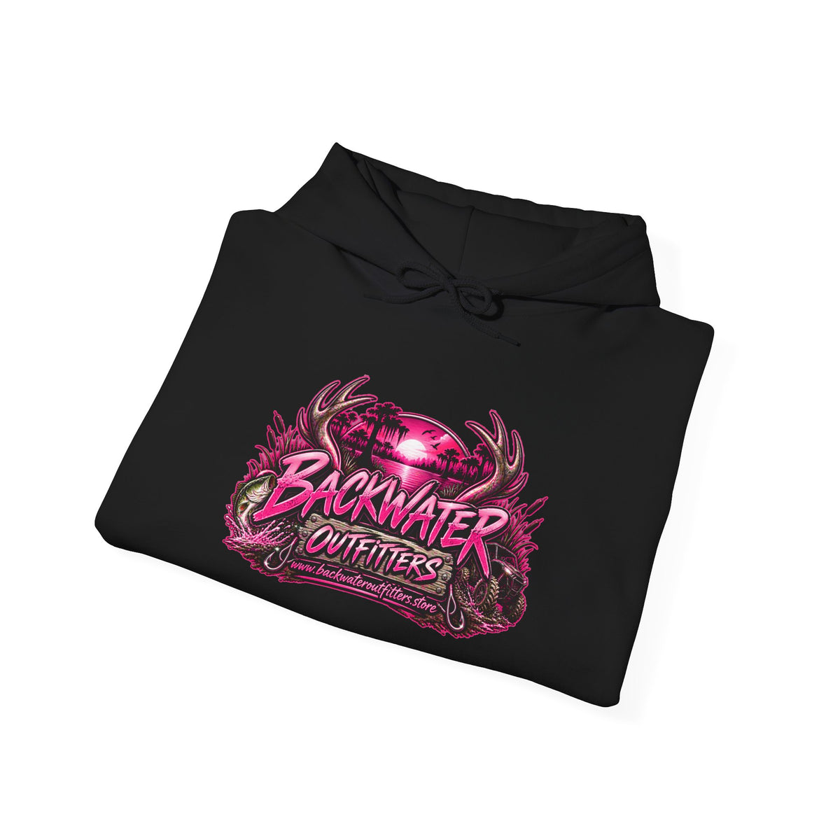 Girl Backwater Outfitters "Mud Looks Better Pink" Hoodie Printify
