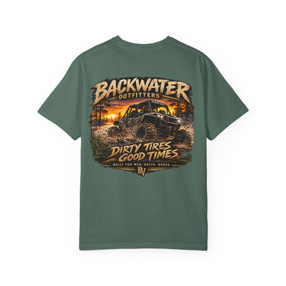 Backwater Outfitters "Dirty Tires, Good Times" T-Shirt