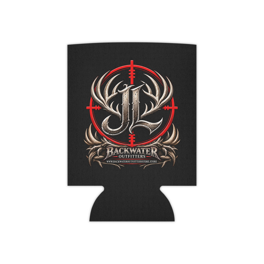 James Luker Backwater Outfitters Logo Can Cooler – Hunting Antler Design Printify