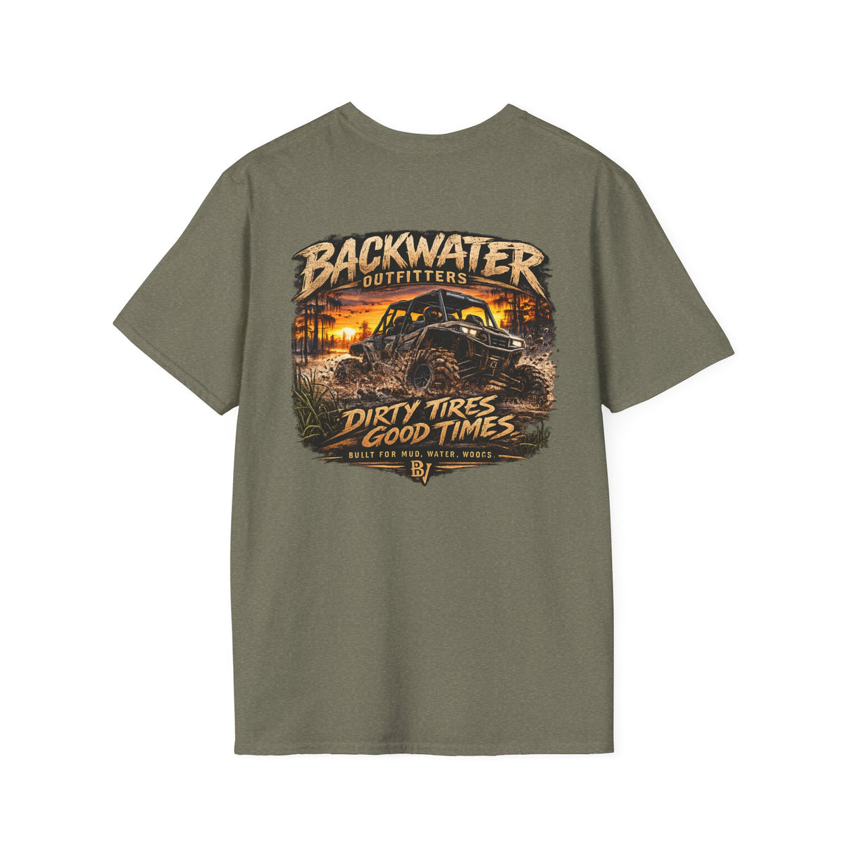 Backwater Outfitters Buggy T-Shirt — Vintage Sunset Fishing & Outdoors Tee