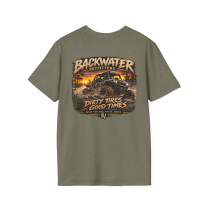 Backwater Outfitters Buggy T-Shirt — Vintage Sunset Fishing & Outdoors Tee