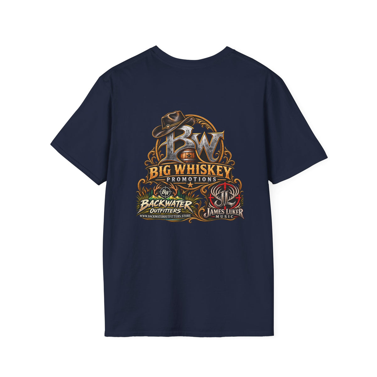 Big Whiskey Promotions T-Shirt — James Luker x Backwater Outfitters