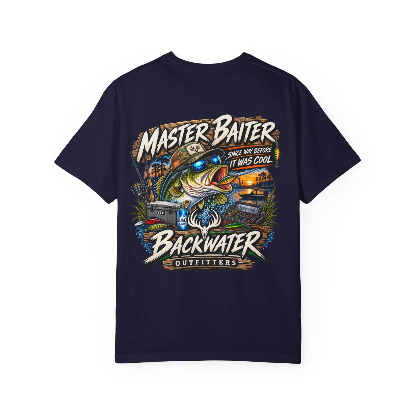 Master Baiter Backwater Outfitters Fishing T-Shirt