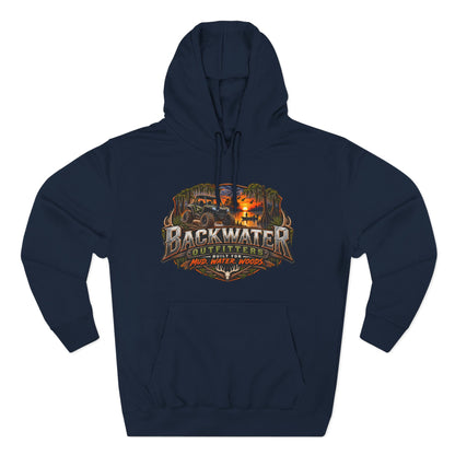 Backwater Outfitters Fishing Hoodie — "Master Baiter" Graphic Pullover