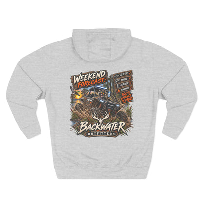 Backwater Outfitters "Weekend Forecast" Off-Road Hoodie — ATV Mud Riding Graphic Hoodie