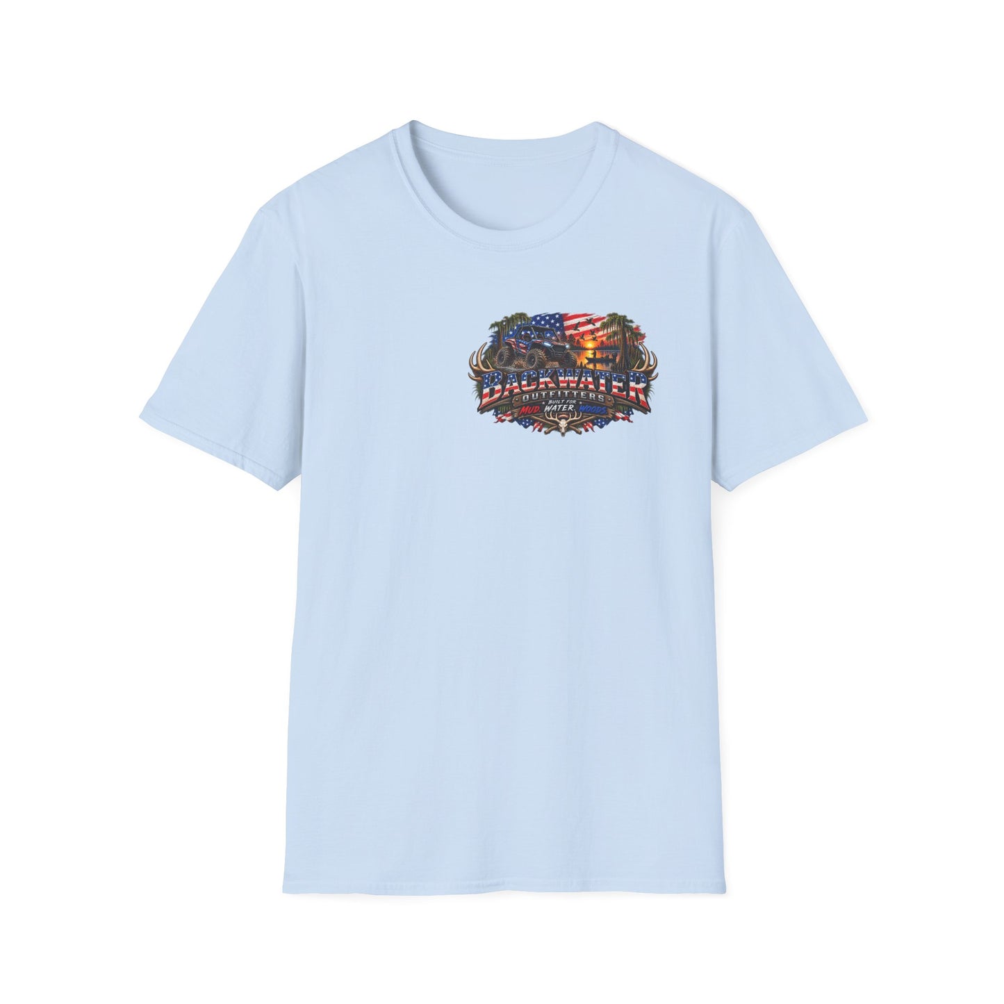 Pickup Truck American Flag T-Shirt — Badwater Offroad Graphic Tee