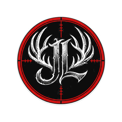 Gothic Antler Monogram Outdoor Sticker
