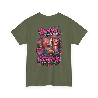 Backwater Outfitters "Hooked on Good Times" Graphic Tee