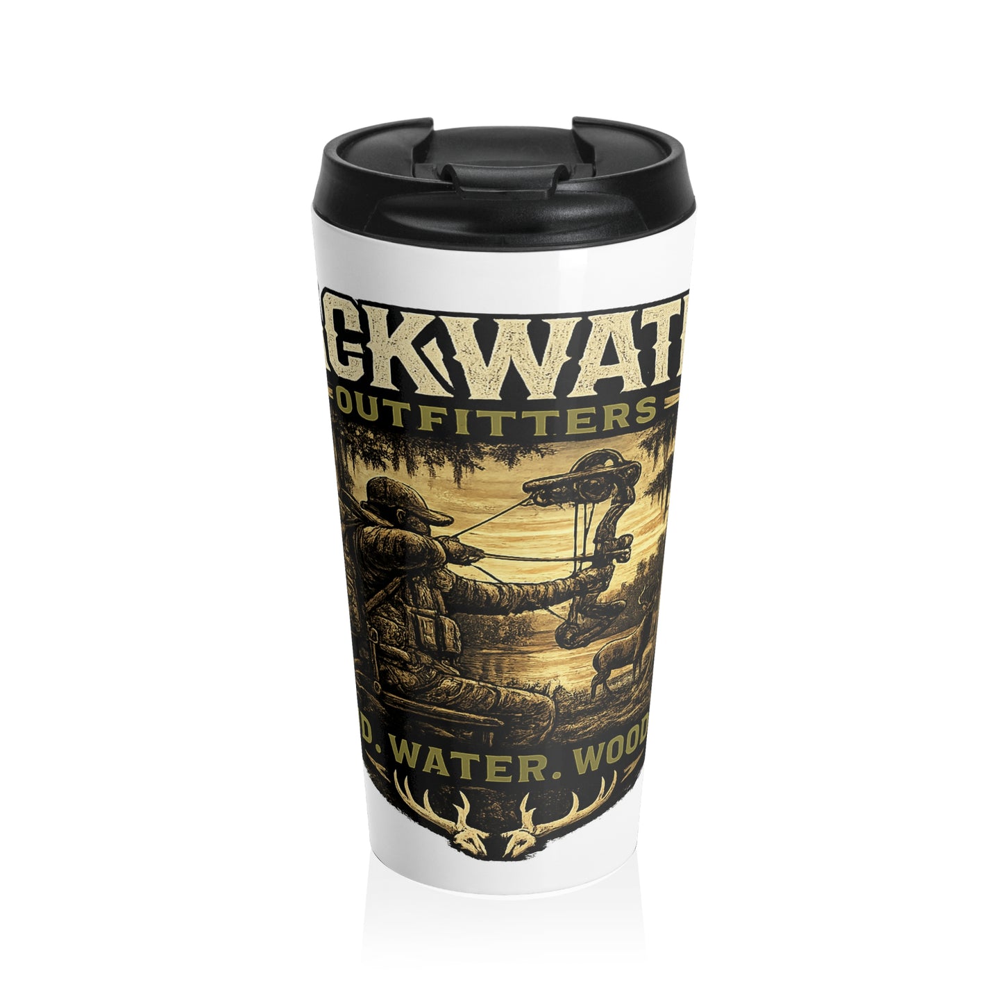 Blackwater Outfitters Stainless Steel Travel Mug — Fishing & Hunting Adventure Tumbler