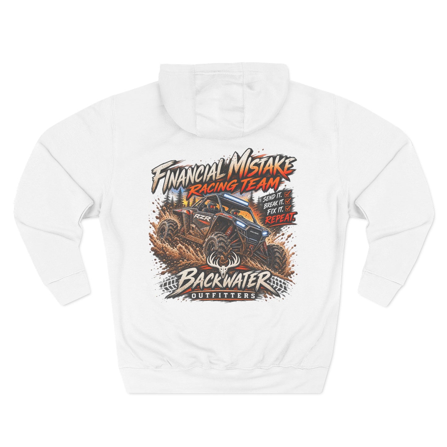 Backwater Outfitters Racing Hoodie — Financial Mistake Off‑Road Design