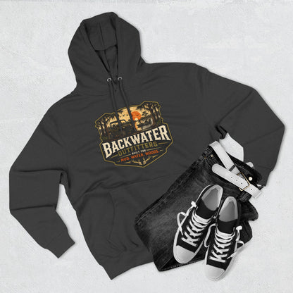 Backwater Outfitters Fishing Hoodie — “My Retirement Plan Has a Trolling Motor” Graphic