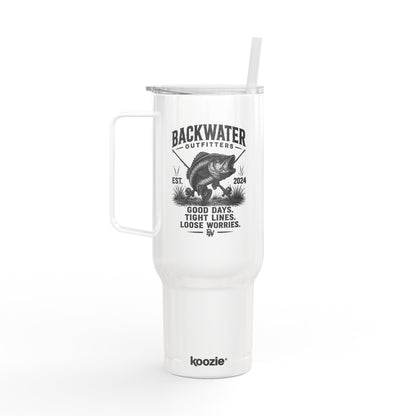 Backwater Outfitters 40oz Engraved Tumbler – 'Good Days, Tight Lines' Insulated Cup