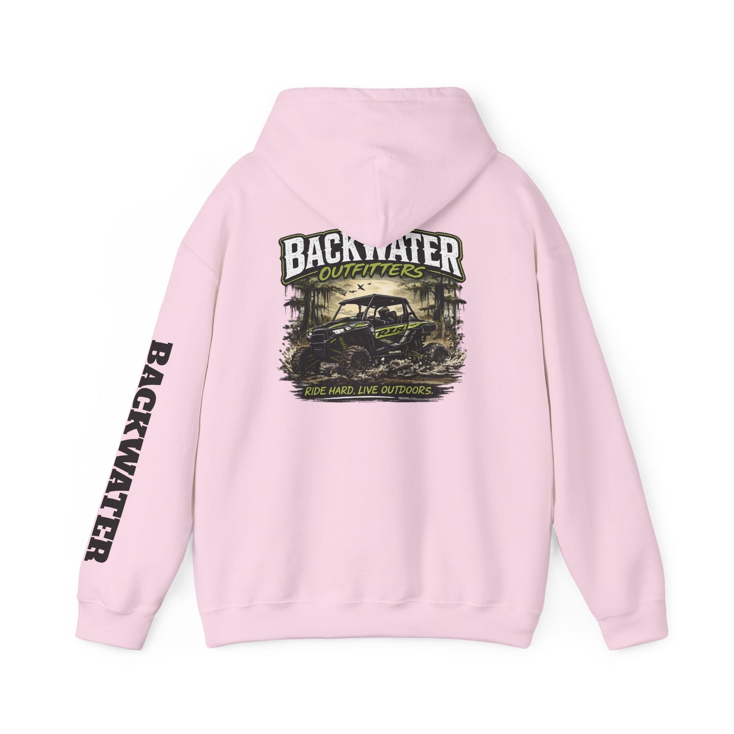 Backwater Outfitters Hoodie — Outdoor Off-Road Graphic Pullover