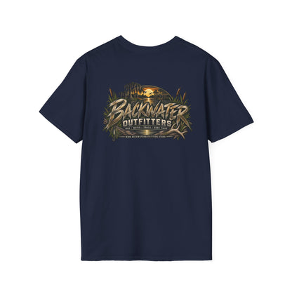 Backwater Outfitters T-Shirt – Sunset Marsh Fishing Tee Printify