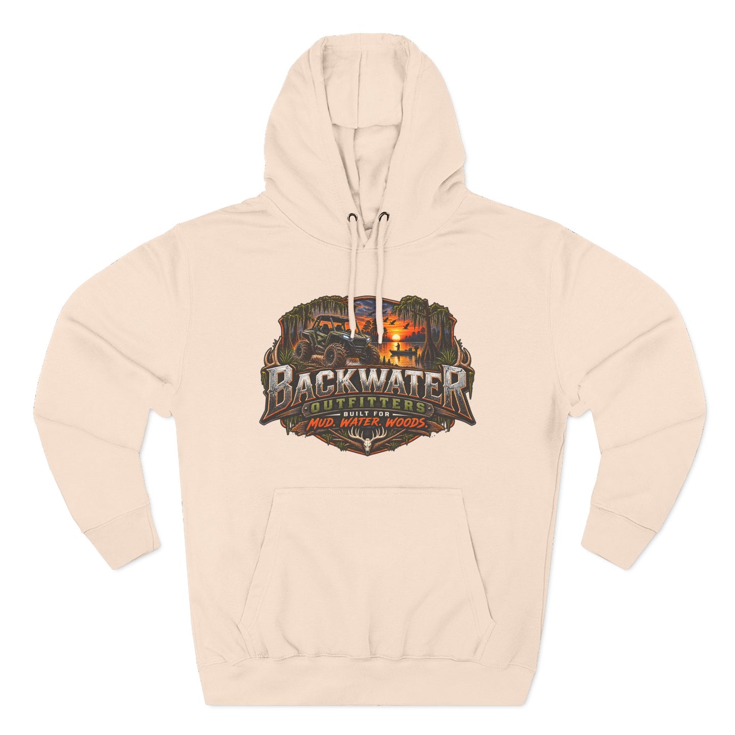 Backwater Outfitters Fishing Hoodie — "Master Baiter" Graphic Pullover