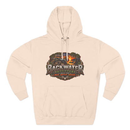Backwater Outfitters Fishing Hoodie — "Master Baiter" Graphic Pullover