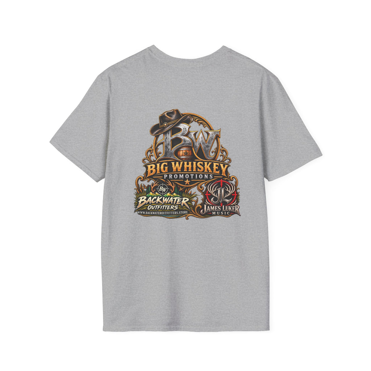 Big Whiskey Promotions T-Shirt — James Luker x Backwater Outfitters