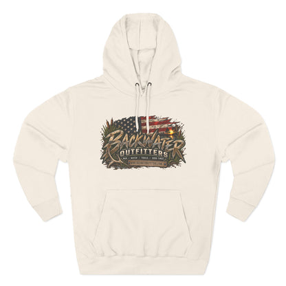 Backwater Outfitters Off-Road Hoodie – American Flag & UTV Graphic Fleece Printify