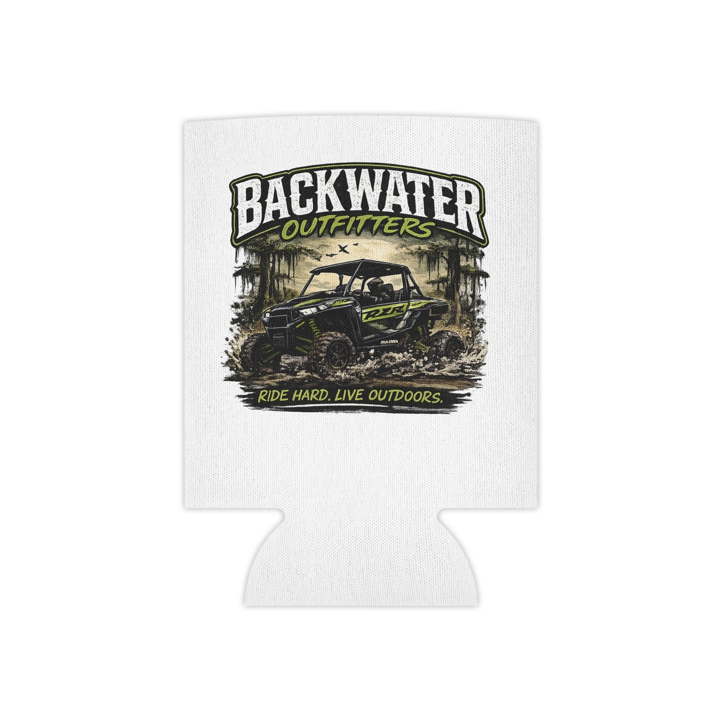 Backwater Outfitters Can Cooler – "Ride Hard, Live Outdoors" UTV Stubby Holder