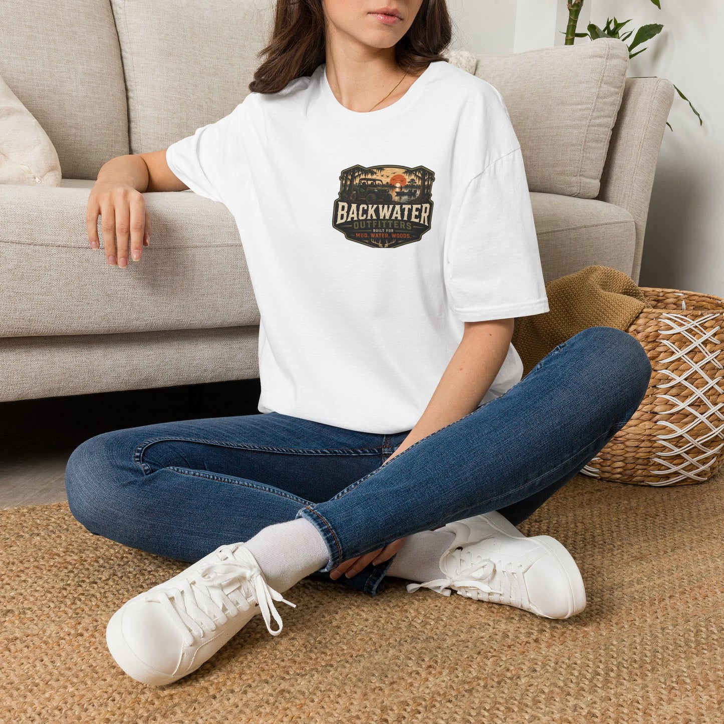 Backwater Outfitters T-Shirt — Retro Fishing & Lake Life Tee