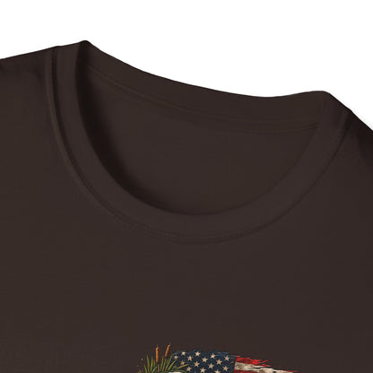Simply Backwater Outfitters Flag Graphic T-Shirt — American Rustic Fishing Tee Printify
