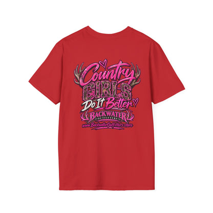 Women Country Girls Do It Better Backwater Graphic T-Shirt Printify